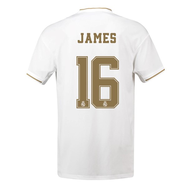 Trikot Real Madrid NO.16 James Heim 2019-20 Weiß Fussballtrikots Günstig